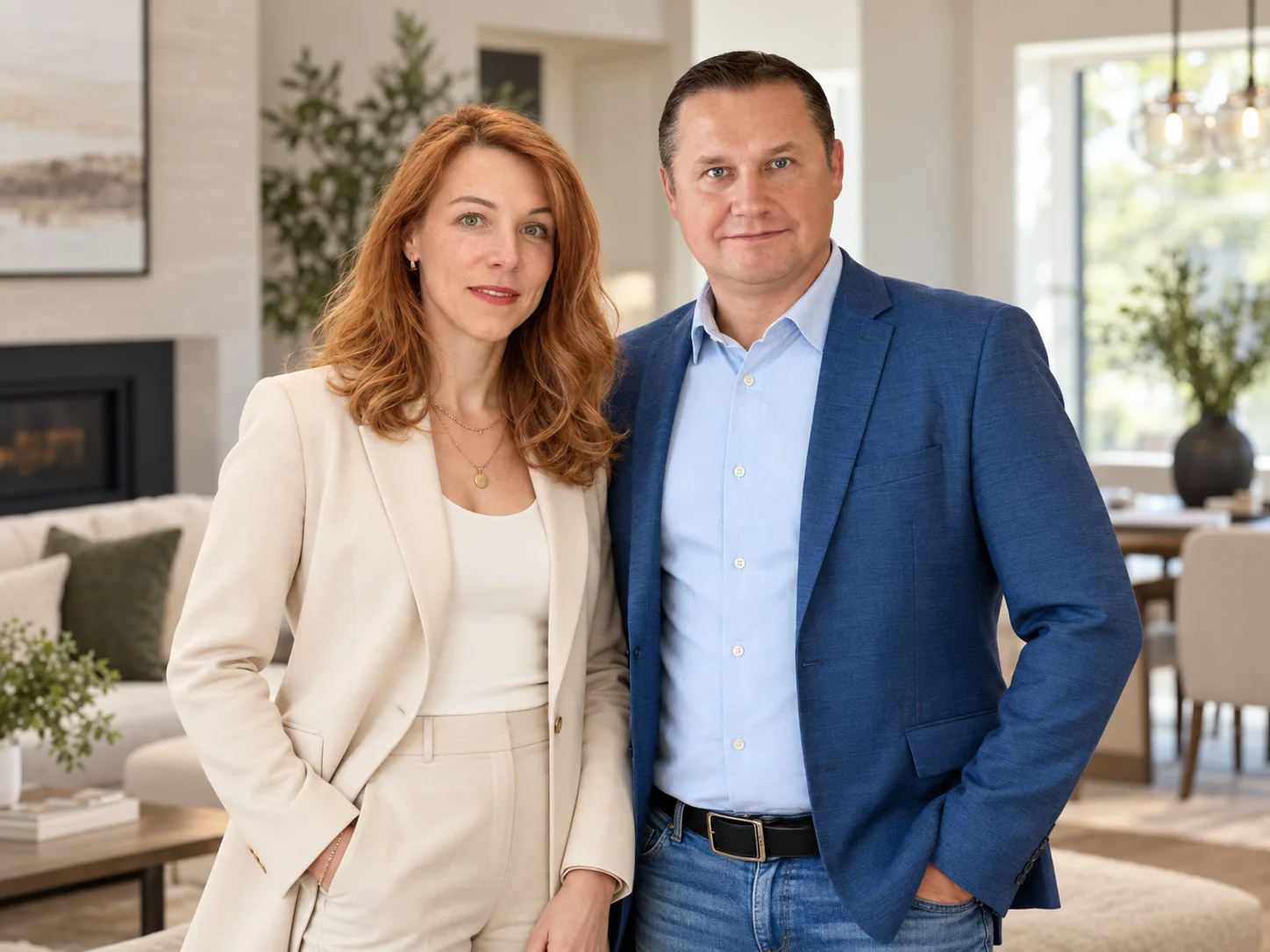 Sergey Luhavy and Olga Luhavaya real estate and home staging team